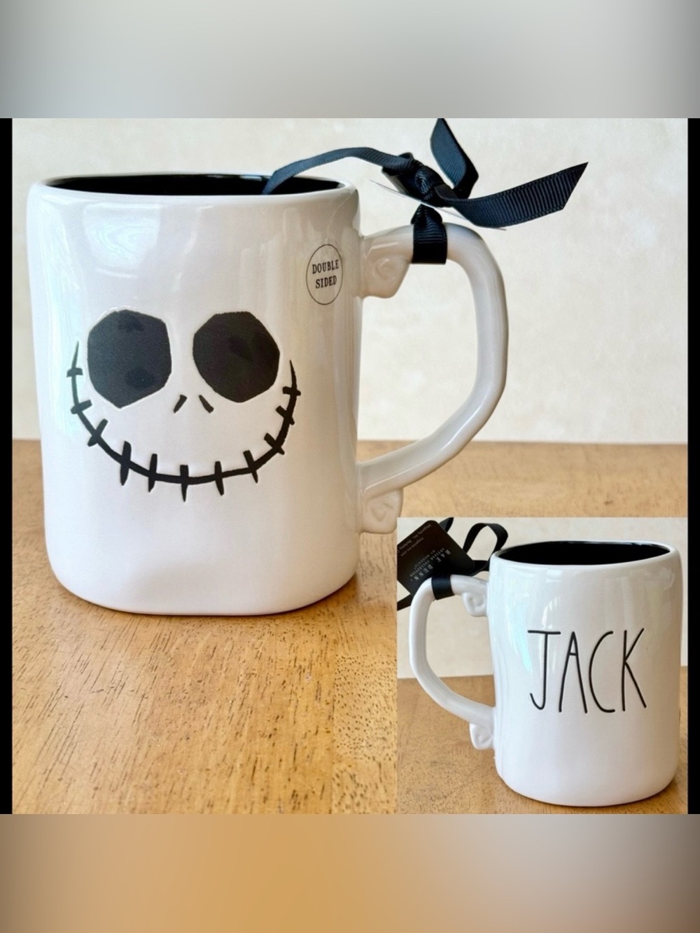 Rae Dunn x Disney Nightmare Before Christmas JACK Double Sided Mug NEW!
